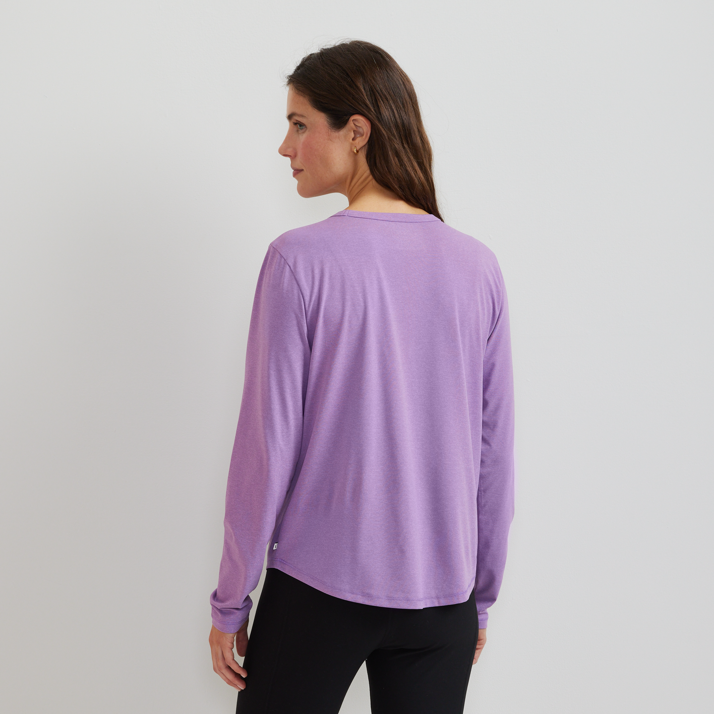 Women's Trek Light Hike Long-Sleeve Crewneck T-Shirt-Hydrgea-Regular-F1