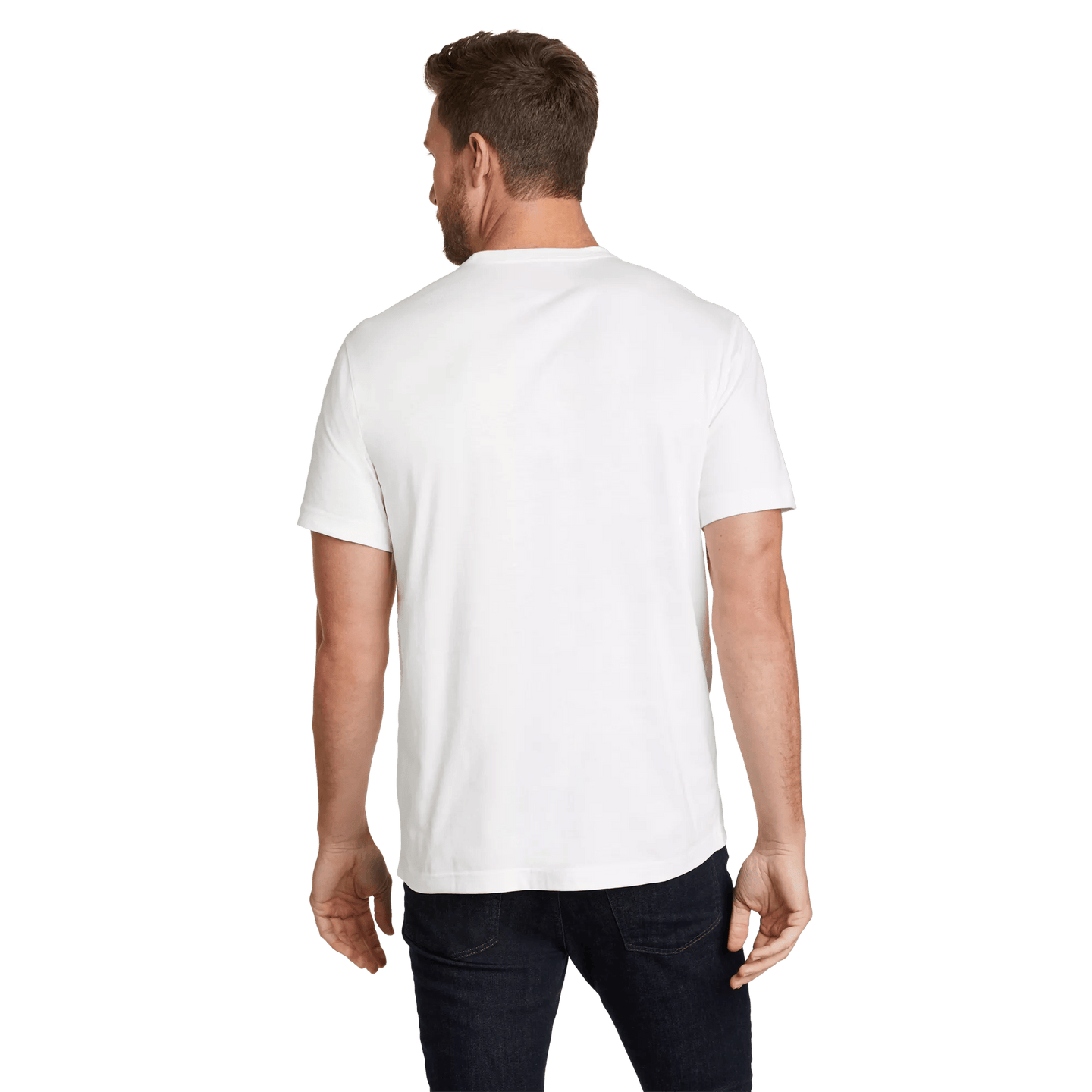 Men's Legend Wash 100% Cotton Short-Sleeve Pocket T-Shirt White Regular-3