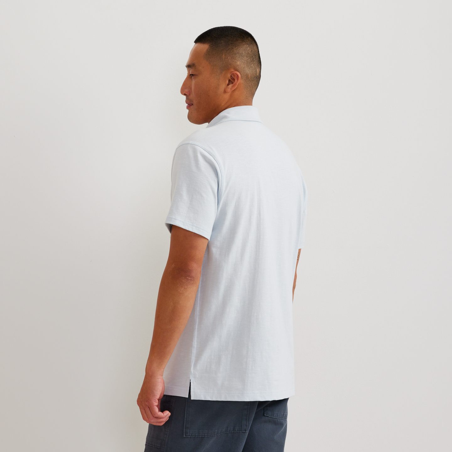 Men's New Baja Polo Shirt-Pale Blue-Regular-F1