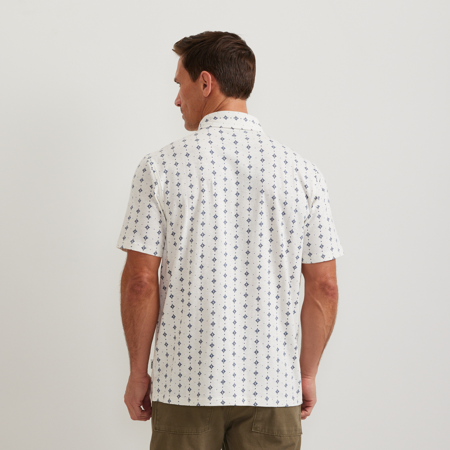 Men's New Baja Button-Up Shirt-Cream-Regular-F1