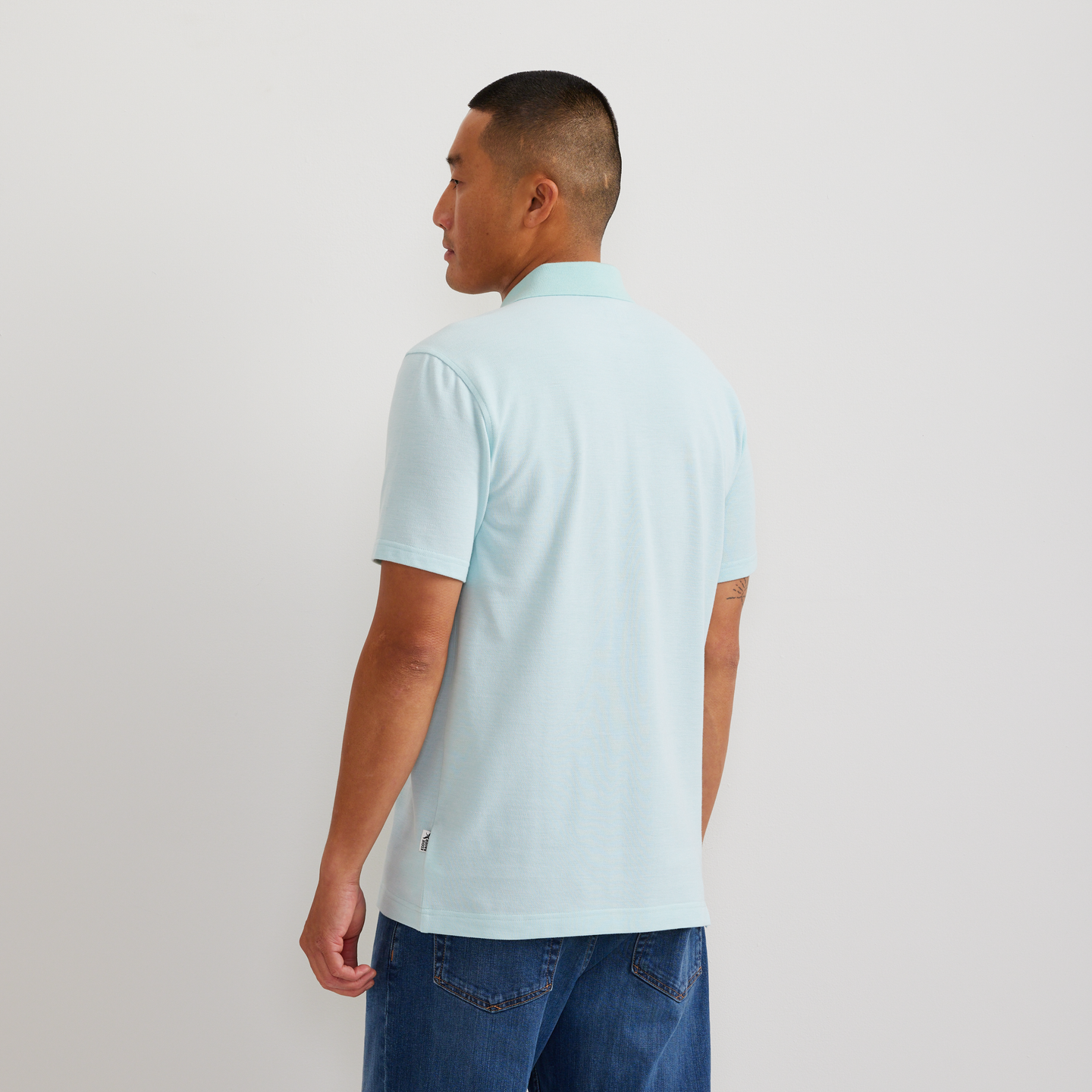 Men's Signature Piqué Short-Sleeve Polo-Aquamarine-Regular-F1
