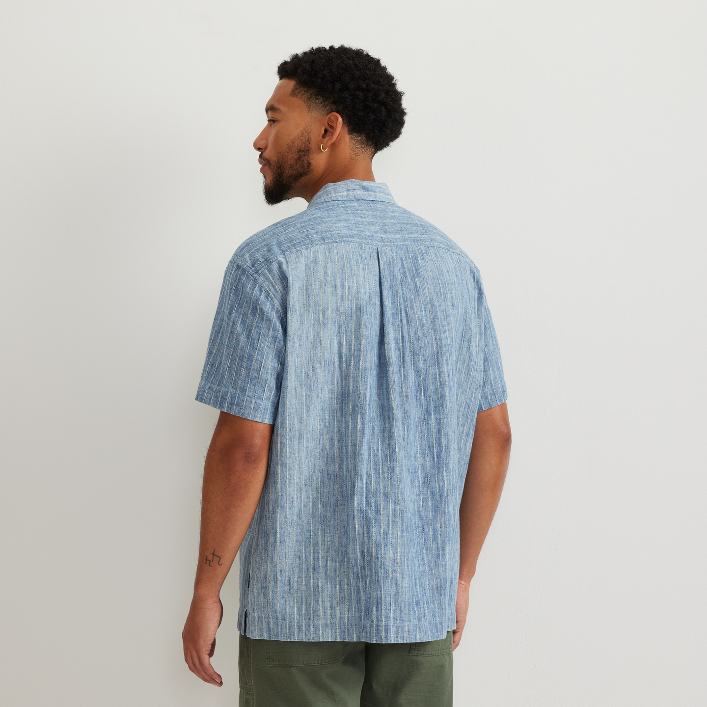 Men's Novelty Camp Shirt- Indigo-Indigo-Regular-Q2