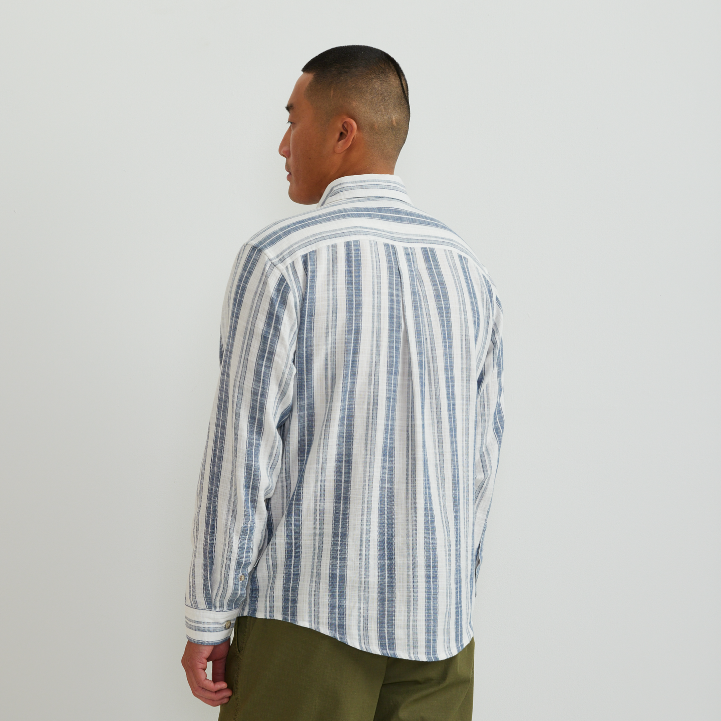 Men's Vintage Shirt-Blue-Regular-F1