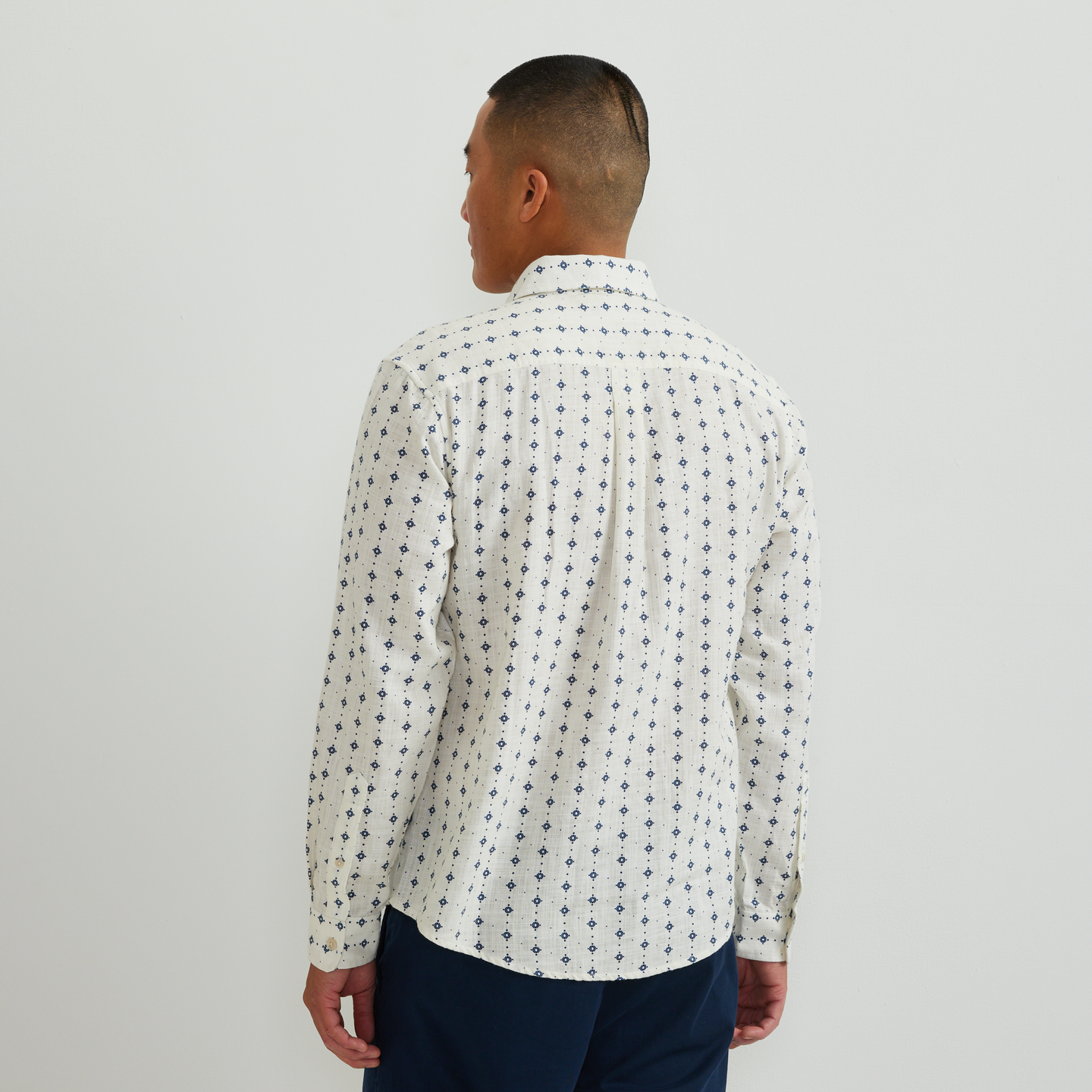 Men's Vintage Shirt-Ivory-Regular-F1