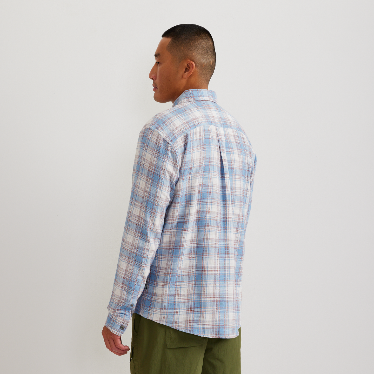 Men's Vintage Shirt-Blue Fog-Regular-F1