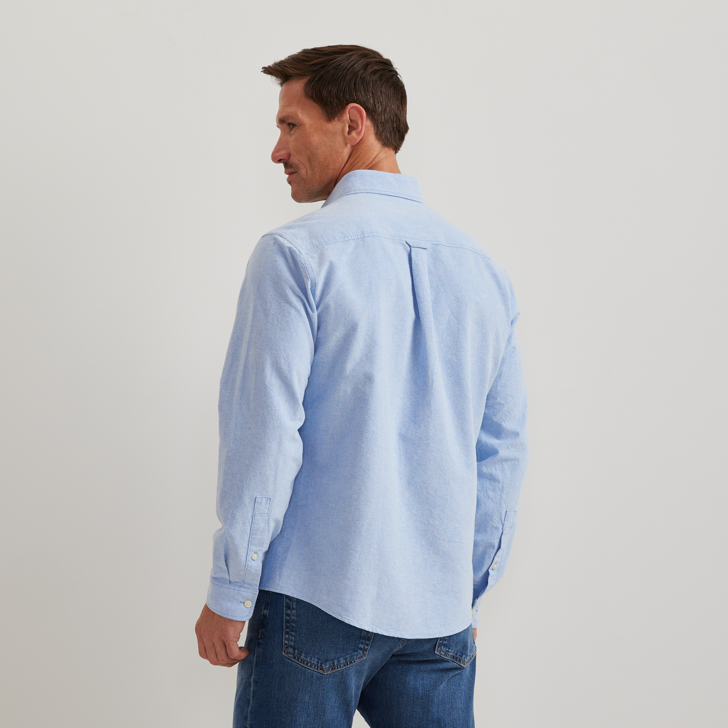 Men's Eddie's Oxford Shirt-Blue-Regular-F1