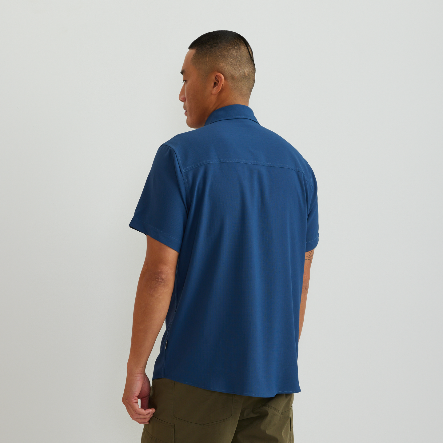 Men's SS Destination Shirt-Solid-Dusk-Regular-F1