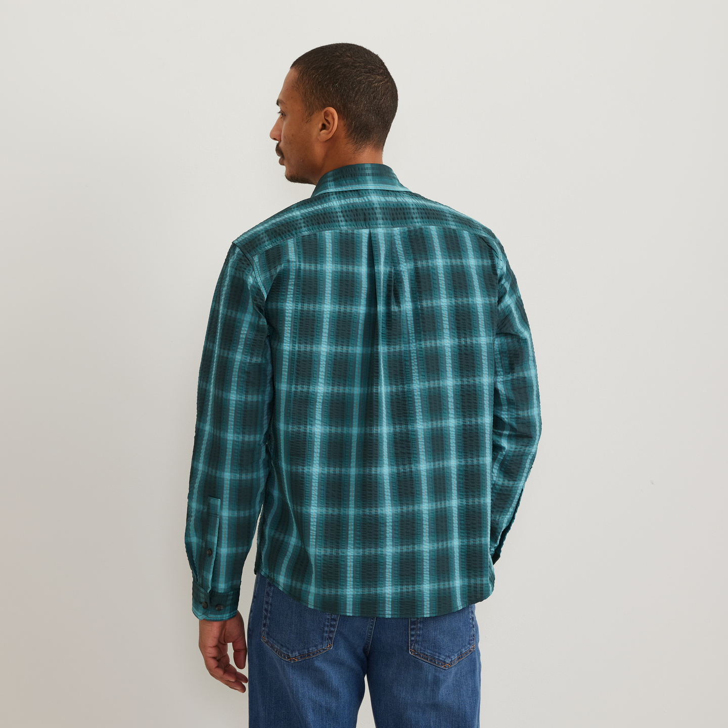 Eddie Bauer Men's LS Pack It Seersucker 3.0