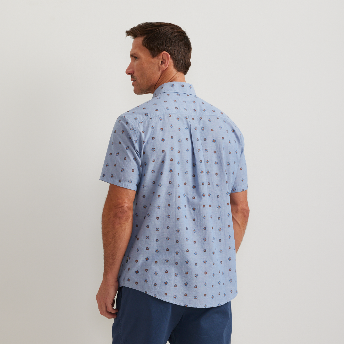 Men's SS Baja Shirt-Chambray Blue-Regular-F1