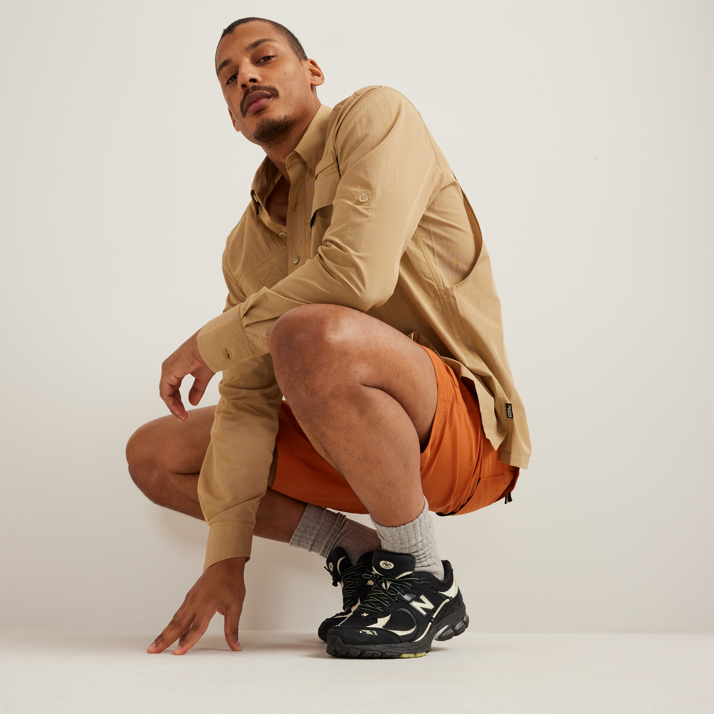 Men's UPF Guide 2.0 Long-Sleeve Shirt-DK SAND-Regular-Q1