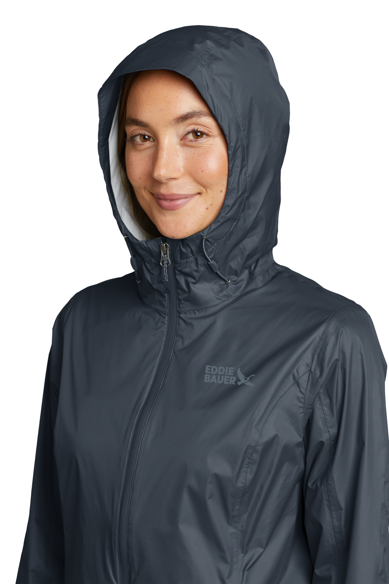 Women's RipPac® Pro Waterproof Hooded Rain Jacket-Storm-Regular-25