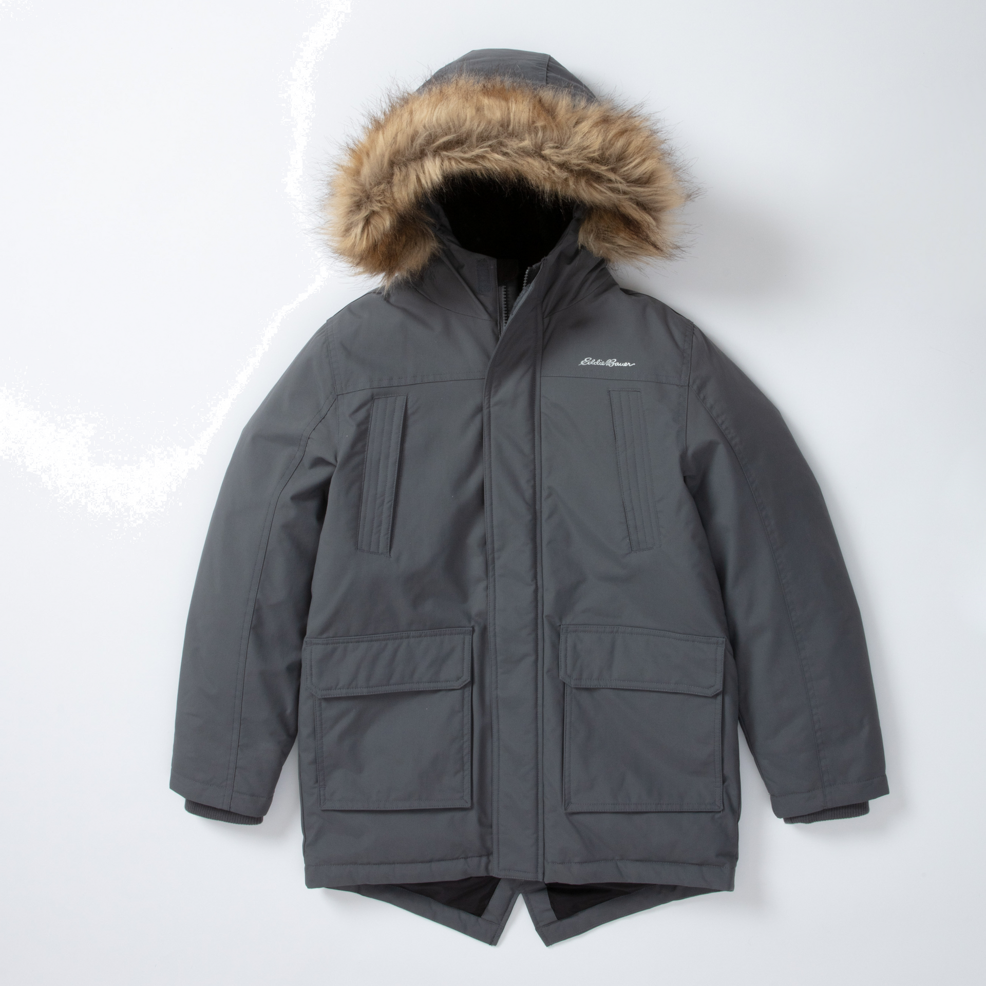 90s Eddie Bauer Black Shell Monster Parka Drawcord