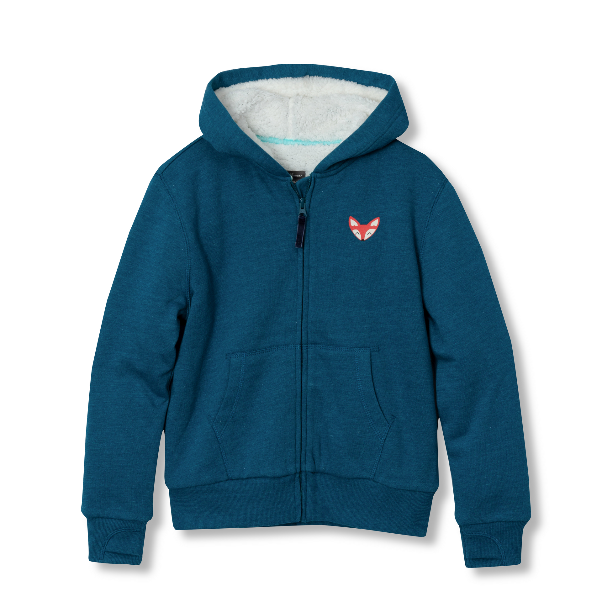 Eddie Bauer Kids Girls Camp Fleece Faux Shearling-Lined Hoodie