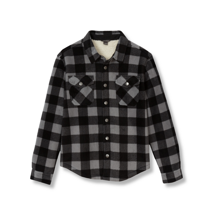 Boys Faux Shearling-Lined Shirt Jacket