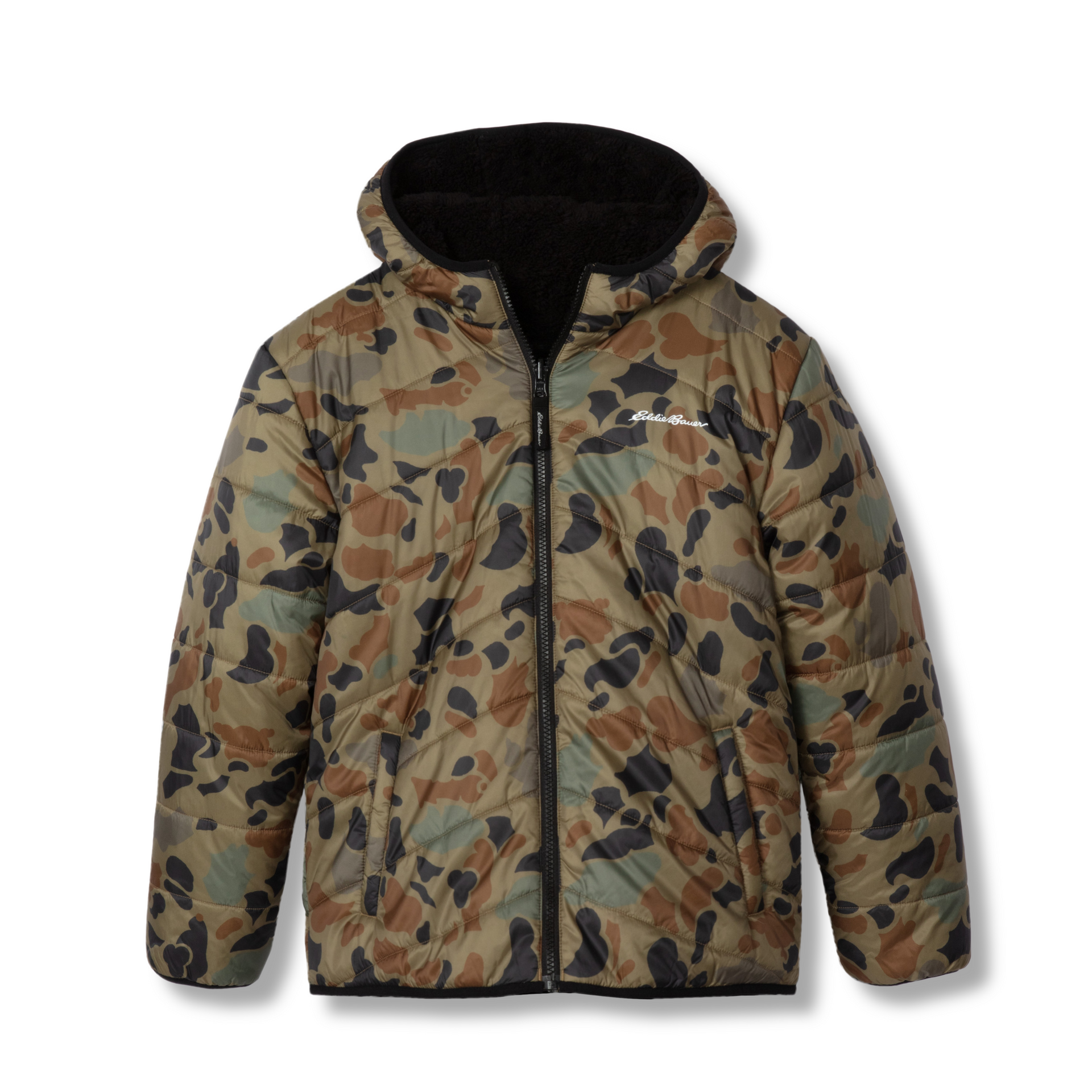 Eddie Bauer Kids Boys Deer Harbor Reversible Hooded Jacket