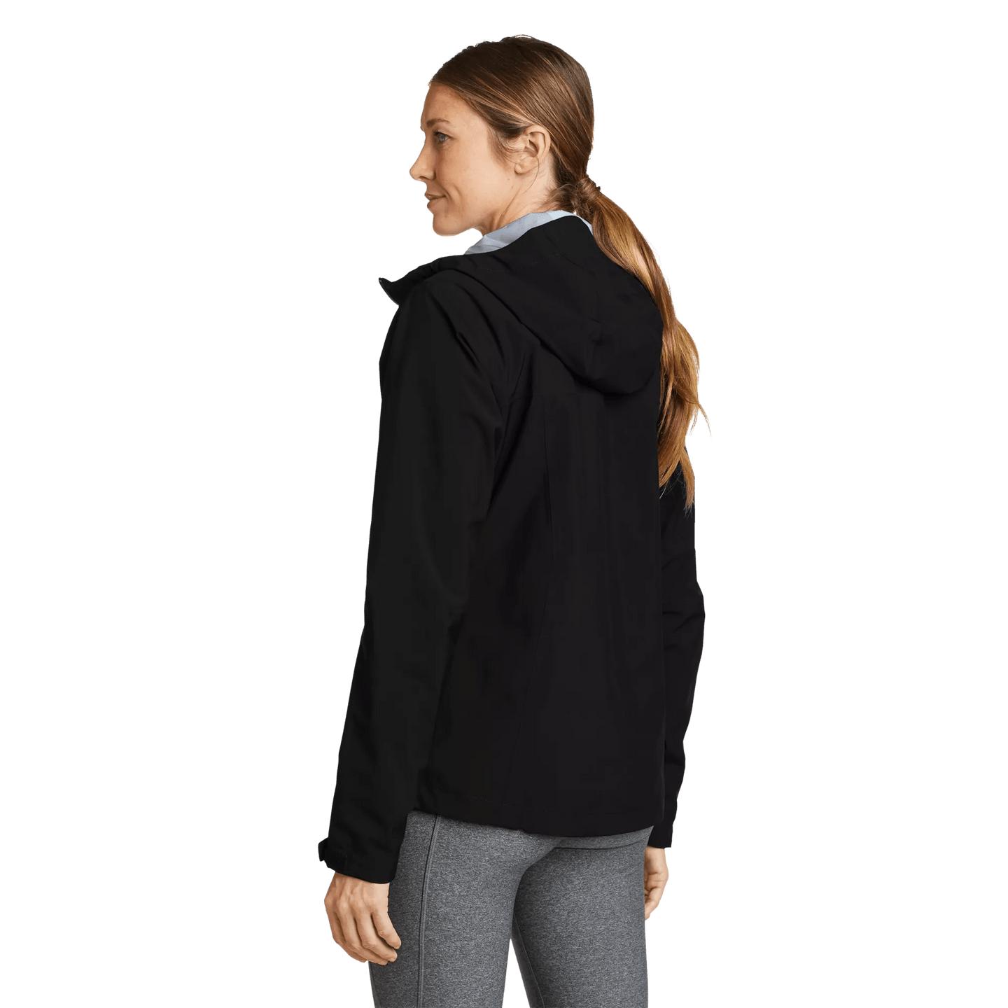 Women's Cloud Cap 3L Waterproof Stretch Hooded Rain Jacket Black Regular-1