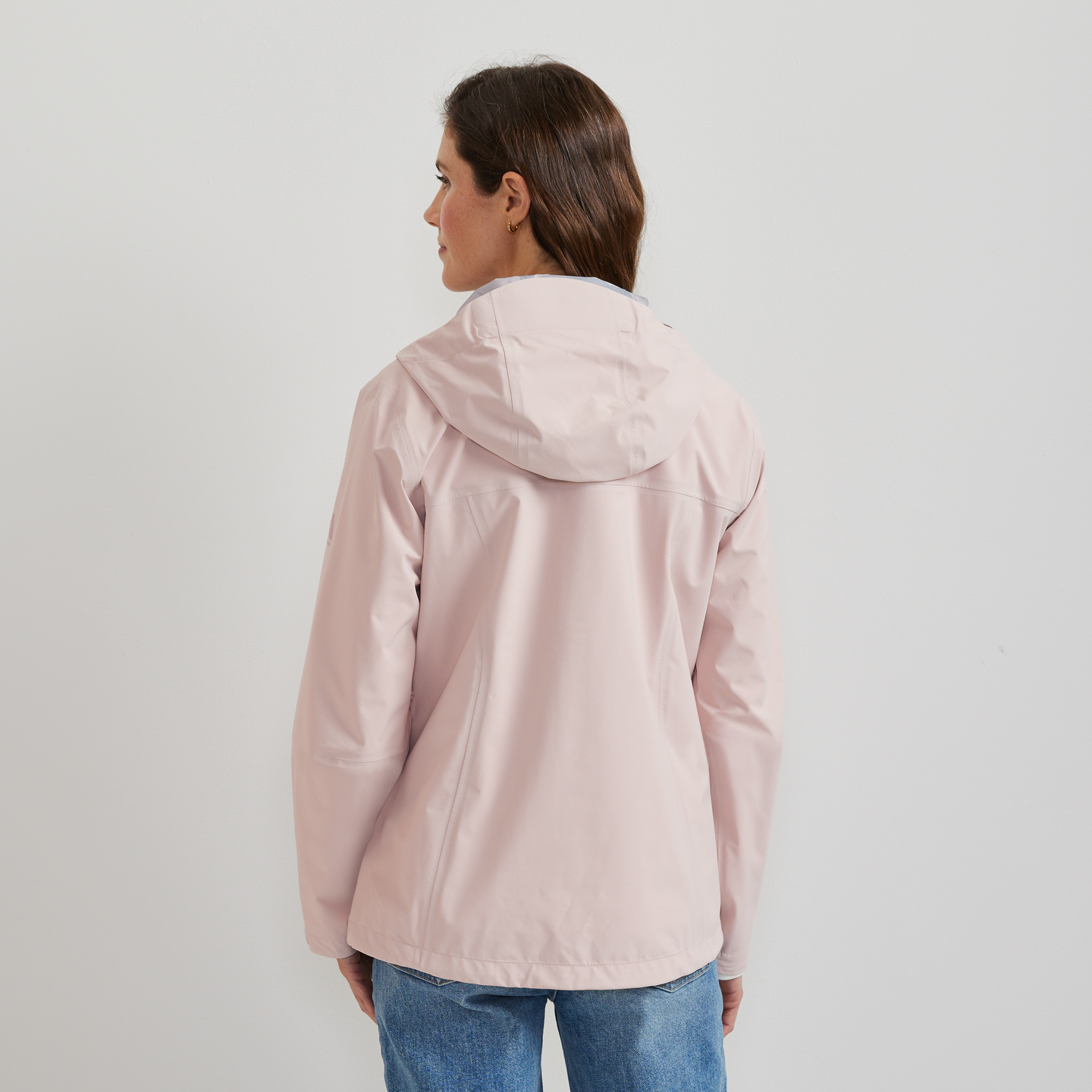 Women's Cloud Cap 3L Waterproof Stretch Hooded Rain Jacket-Calla Lily-Regular-F1