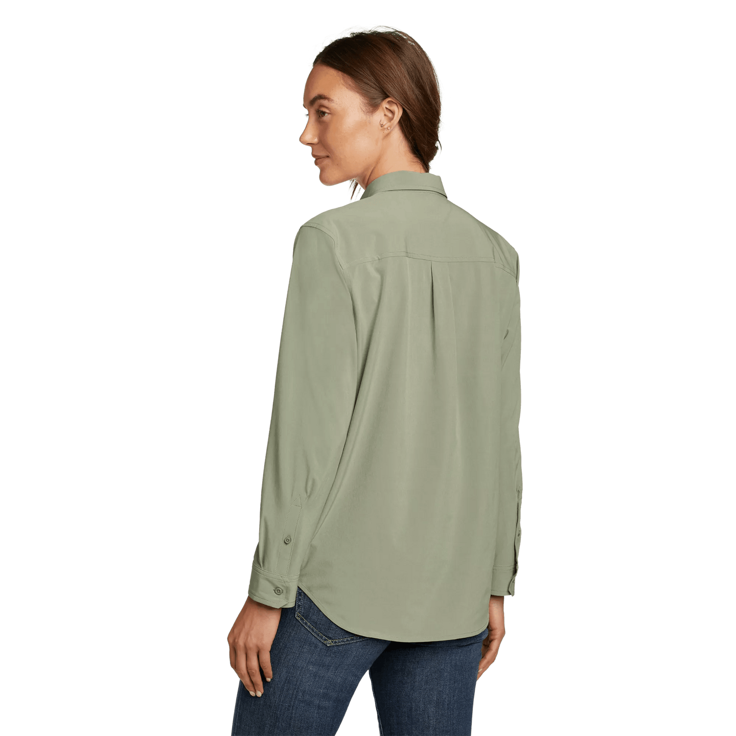 Women's Departure 3.0 LS Shirt-Sage-Regular-20