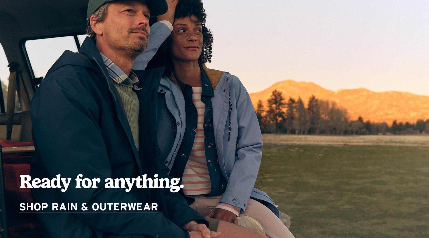 Ready for anything. Shop Rain & Outerwear.