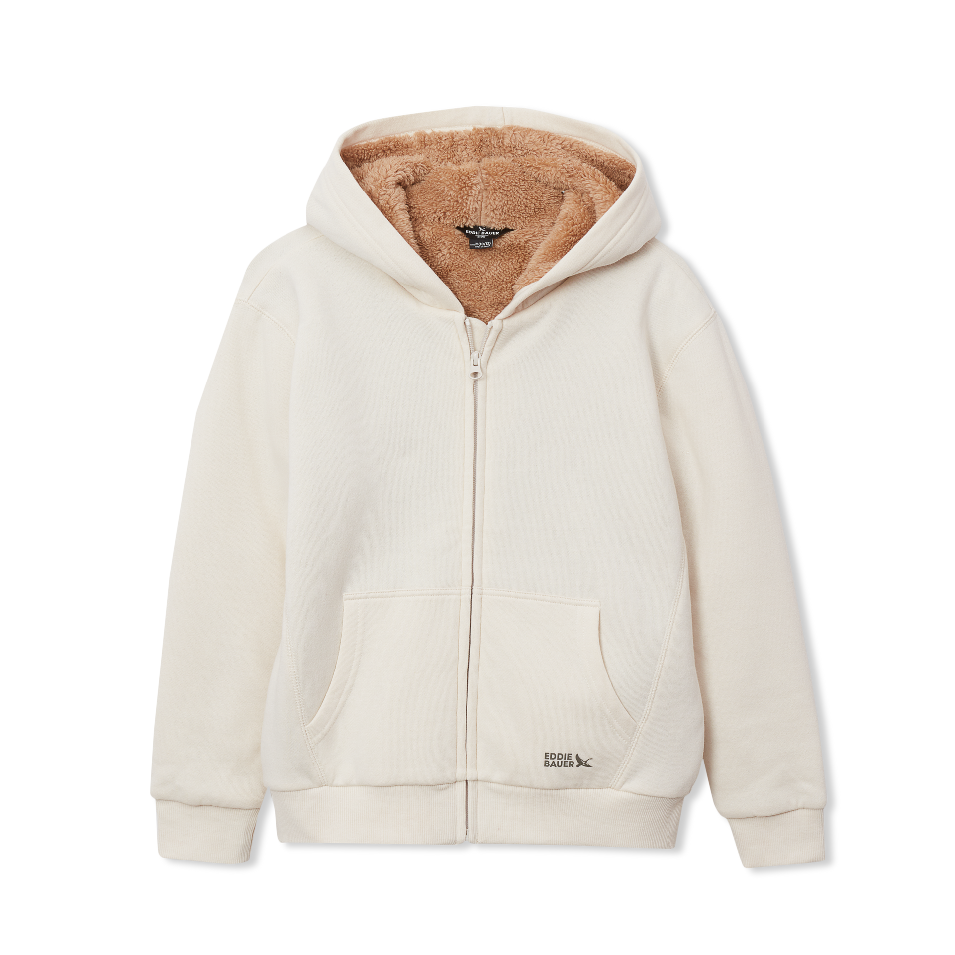 Eddie Bauer Boys Camp Fleece Faux Shearling-Lined Hoodie