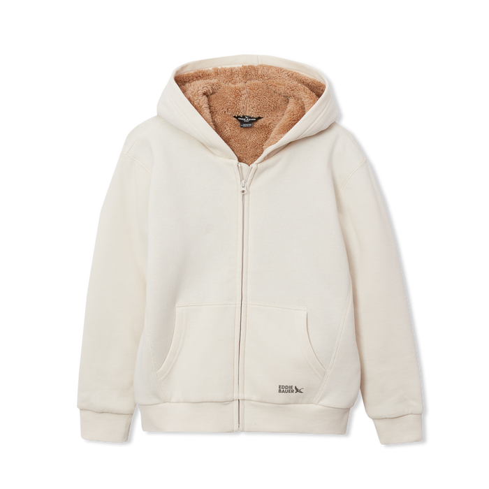Boys Camp Fleece Faux Shearling-Lined Hoodie
