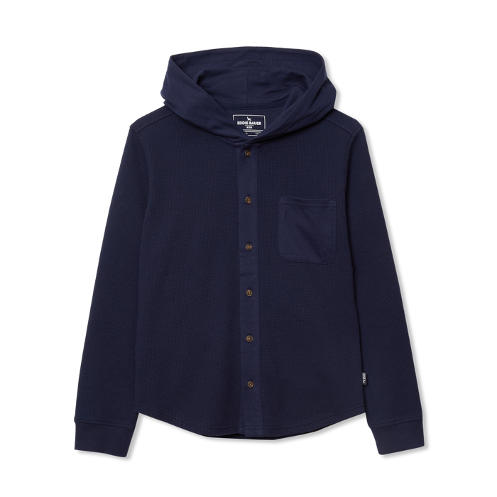 Boys Basin Thermal Hooded Button Down