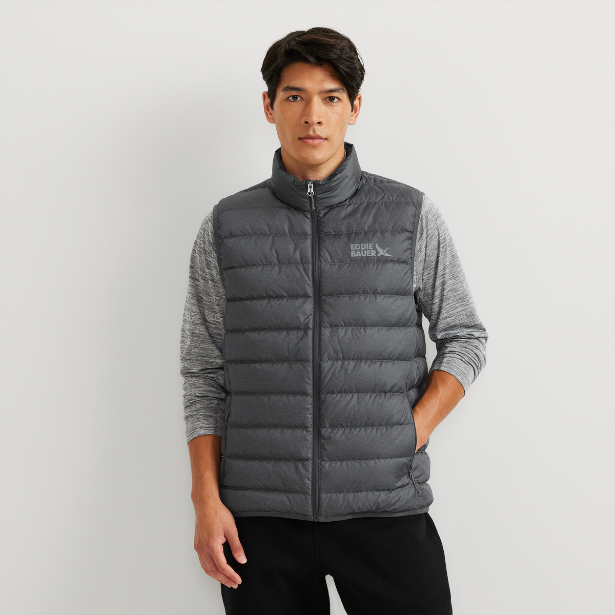 Men's CirrusLite Down Vest-Dark Smoke Hthr-1