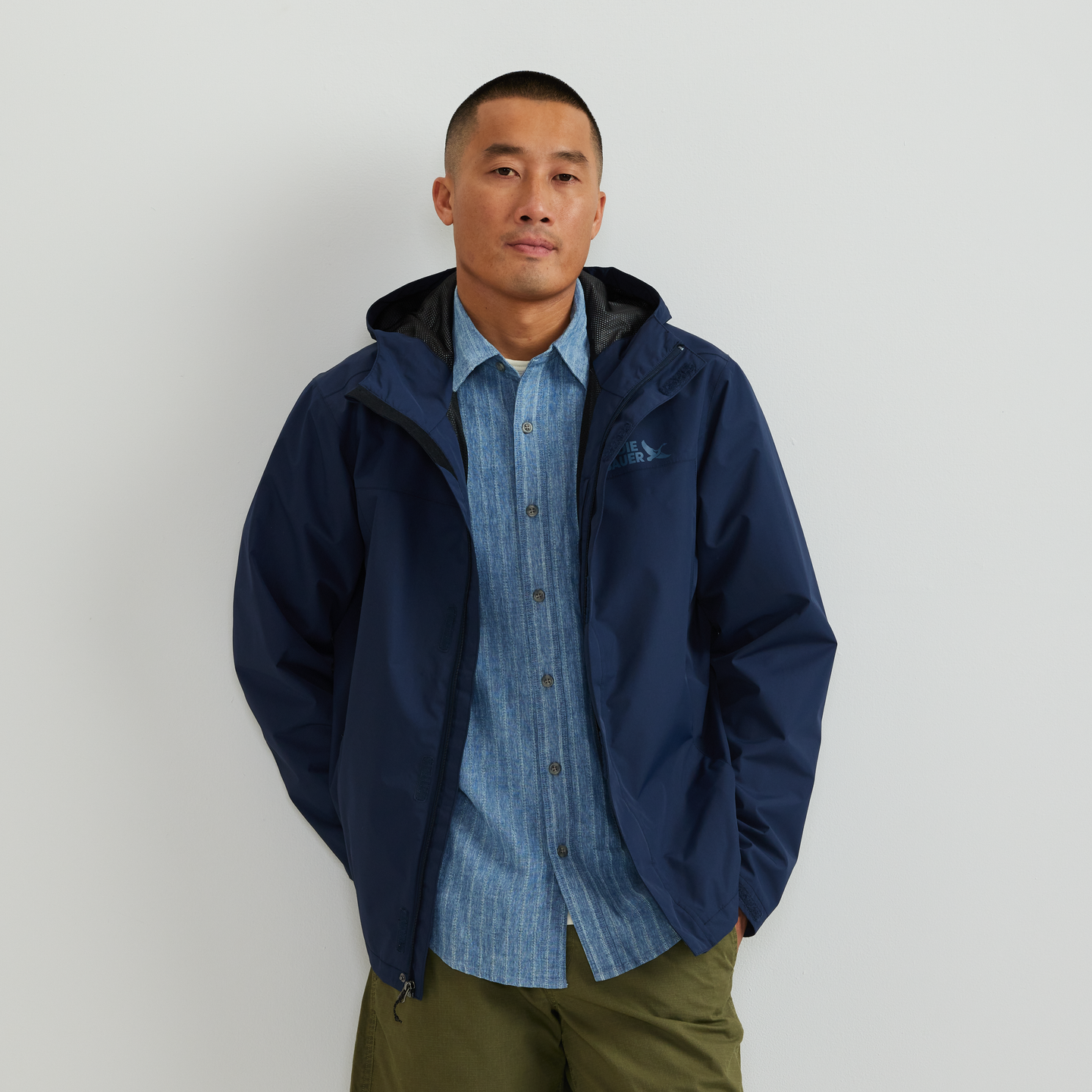 Men's Rain Trek Waterproof Packable Rain Jacket-Brook-Regular-C1