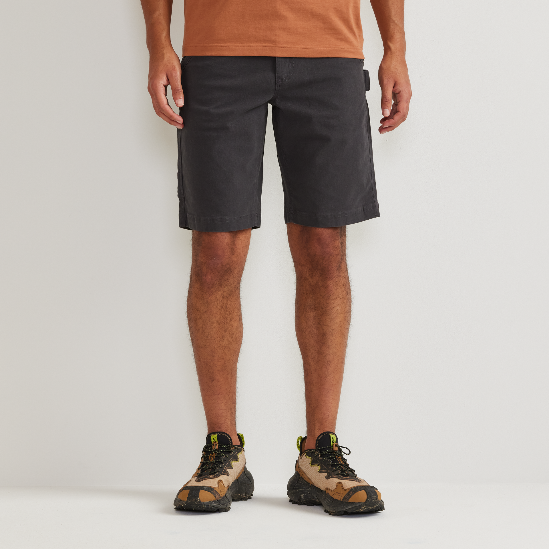 【KHAKI】Logger Shorts Chambray Canvas Canvas Cargo Shorts Khaki New Zealand // Lowes