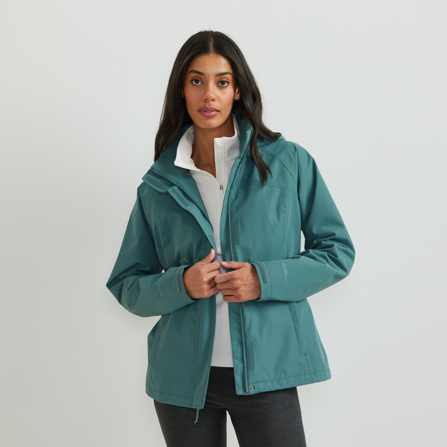 Women's Rainfoil® Waterproof Packable Hooded Rain Jacket-Patina-Regular-C1