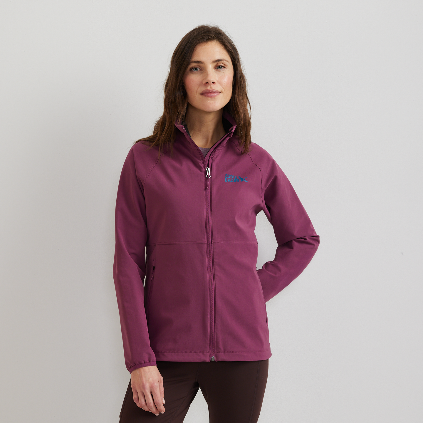 Women's Stratify Soft Shell Jacket-Wine-Regular-C1