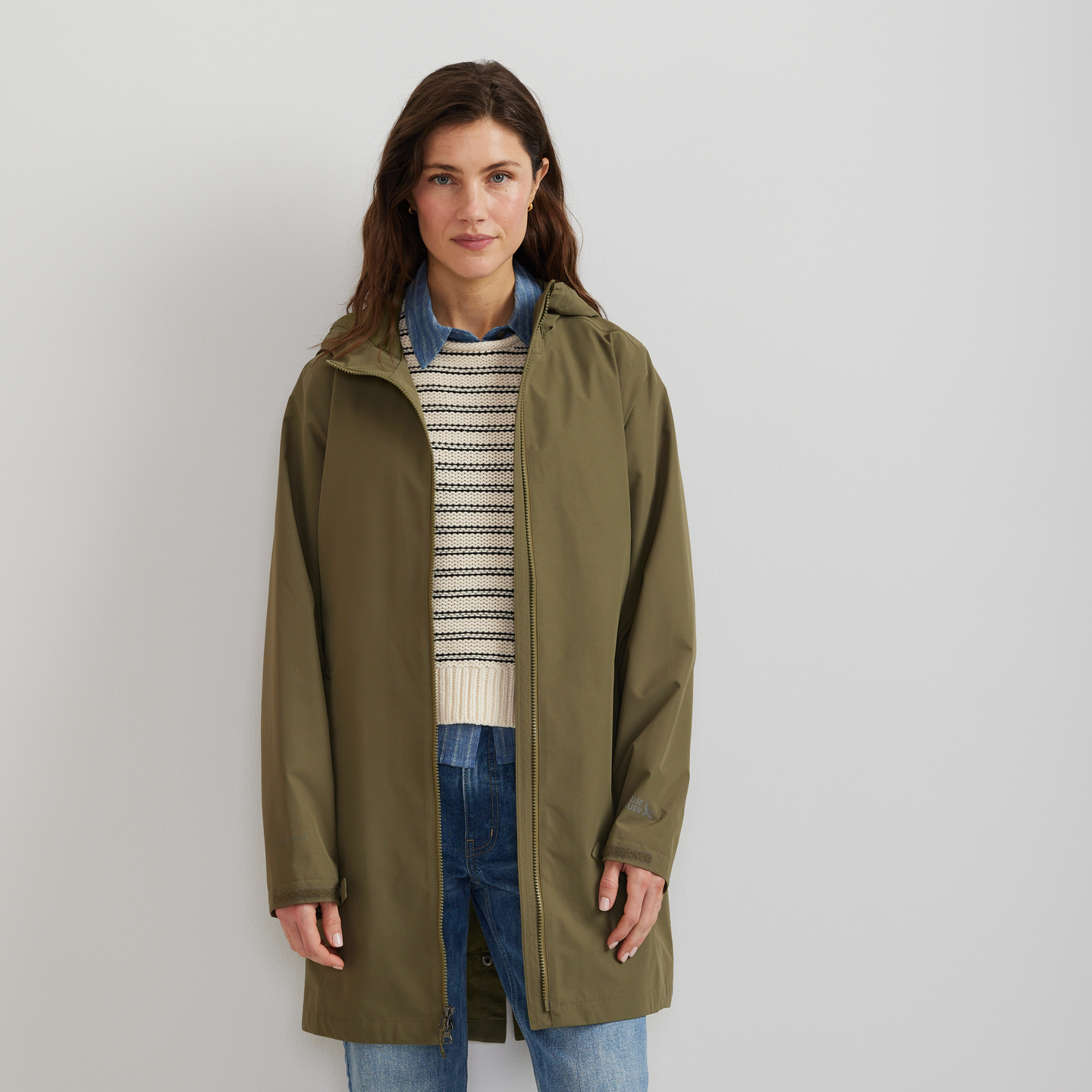 Women's Rainy Pass Water-Repellent Trench Coat-Alder-Regular-C1