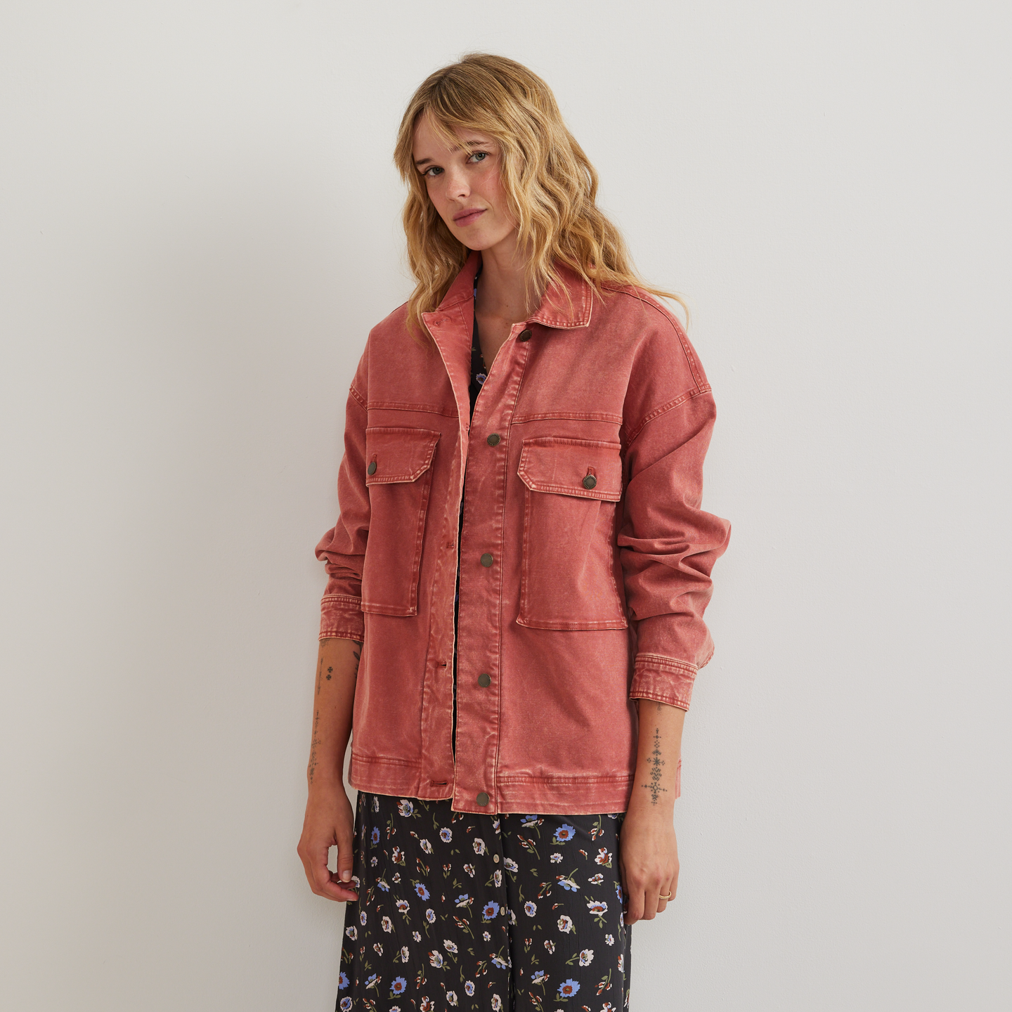 Women's Seabrook Vintage Washed Jacket-Mineral Red-Regular-C1