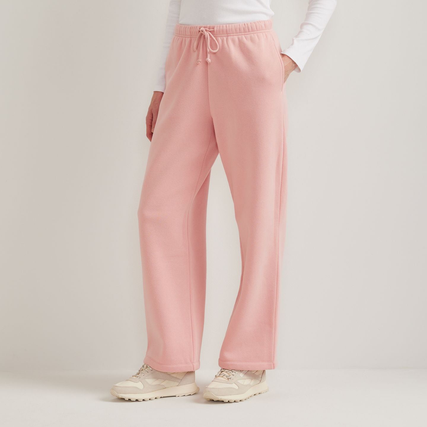 Women's Vintage Soft Relaxed Fit Wide Leg Sweatpants-Lt Berry-Regular-4