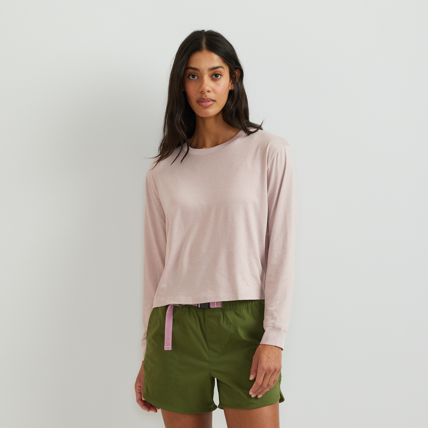 Women's Surreal Travel Long-Sleeve Shirt-Calla Lily-Regular-C1