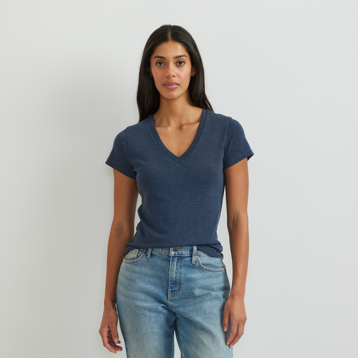 Women's Everyday Short-Sleeve V-Neck T-Shirt-Brook-Regular-C1