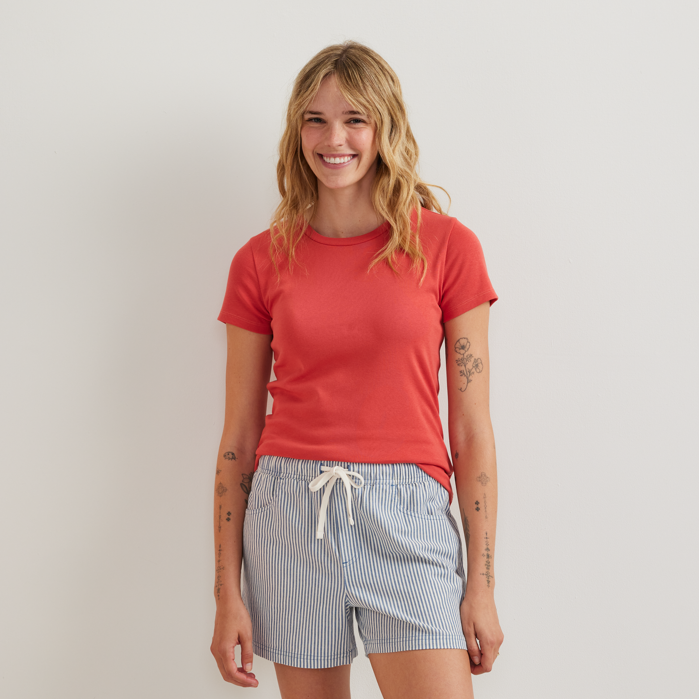 Women's Everyday Short-Sleeve Crewneck T-Shirt-Rhubarb-Regular-C1