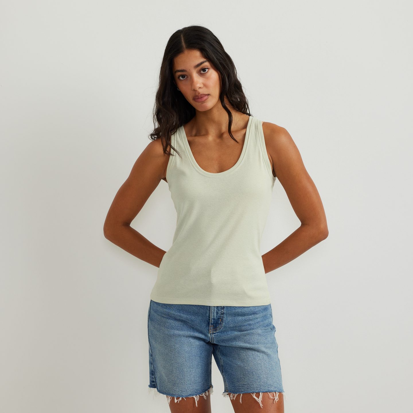 Women's Everyday Scoop-Neck Tank-Honeydew-Regular-C1