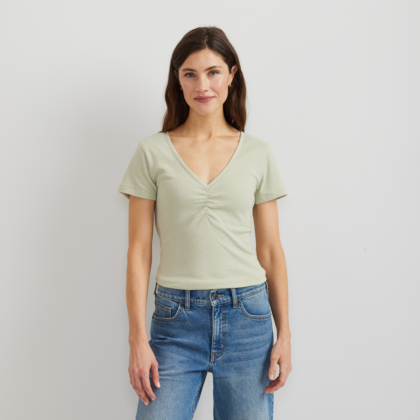 Women's Pointelle Dobby Shirt-Honeydew-Regular-C1
