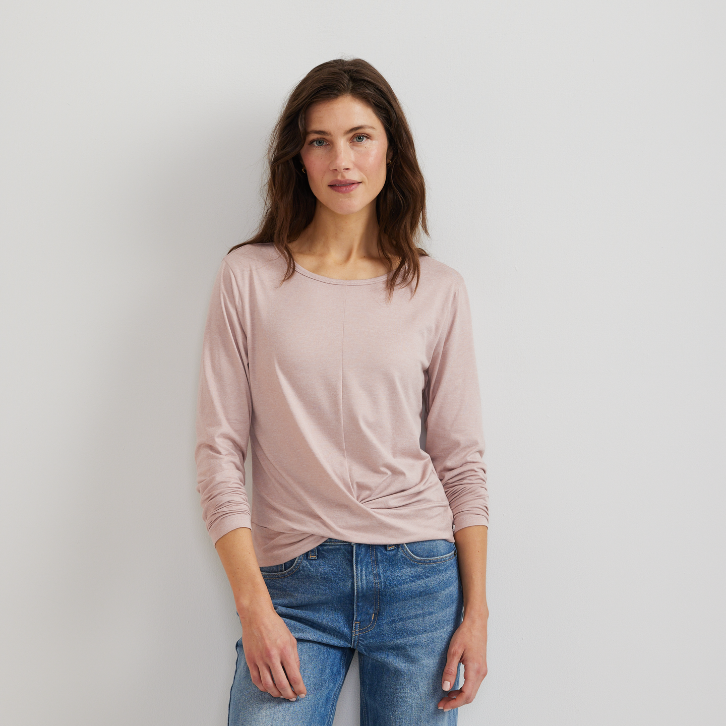 Women's Surreal Wrap-Front Travel T-Shirt-Calla Lily-Regular-C1