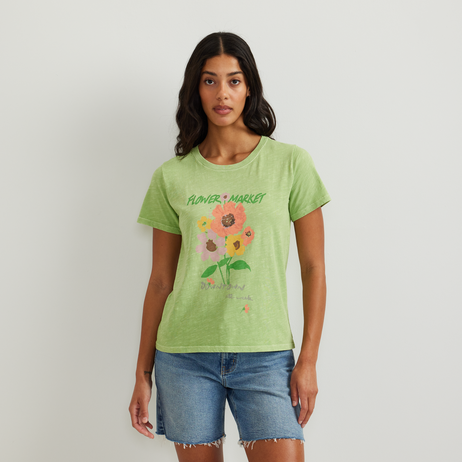 新品同様✨ Flower by EDIE PARKER Tシャツ Eddie Bauer Women's Graphic Flower Market