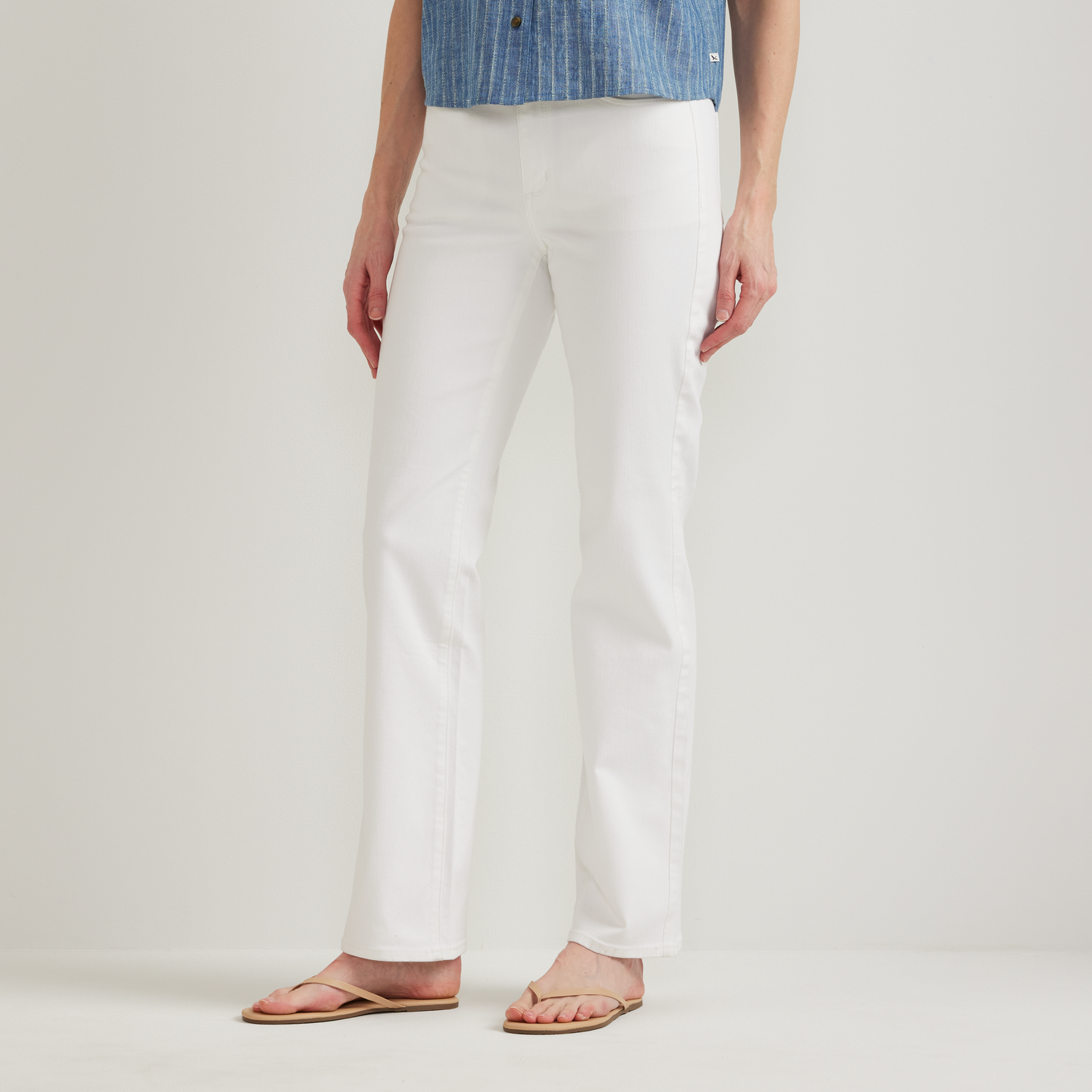 Women's Venture Stretch High-Rise Bootcut Jeans-White-Regular-C1