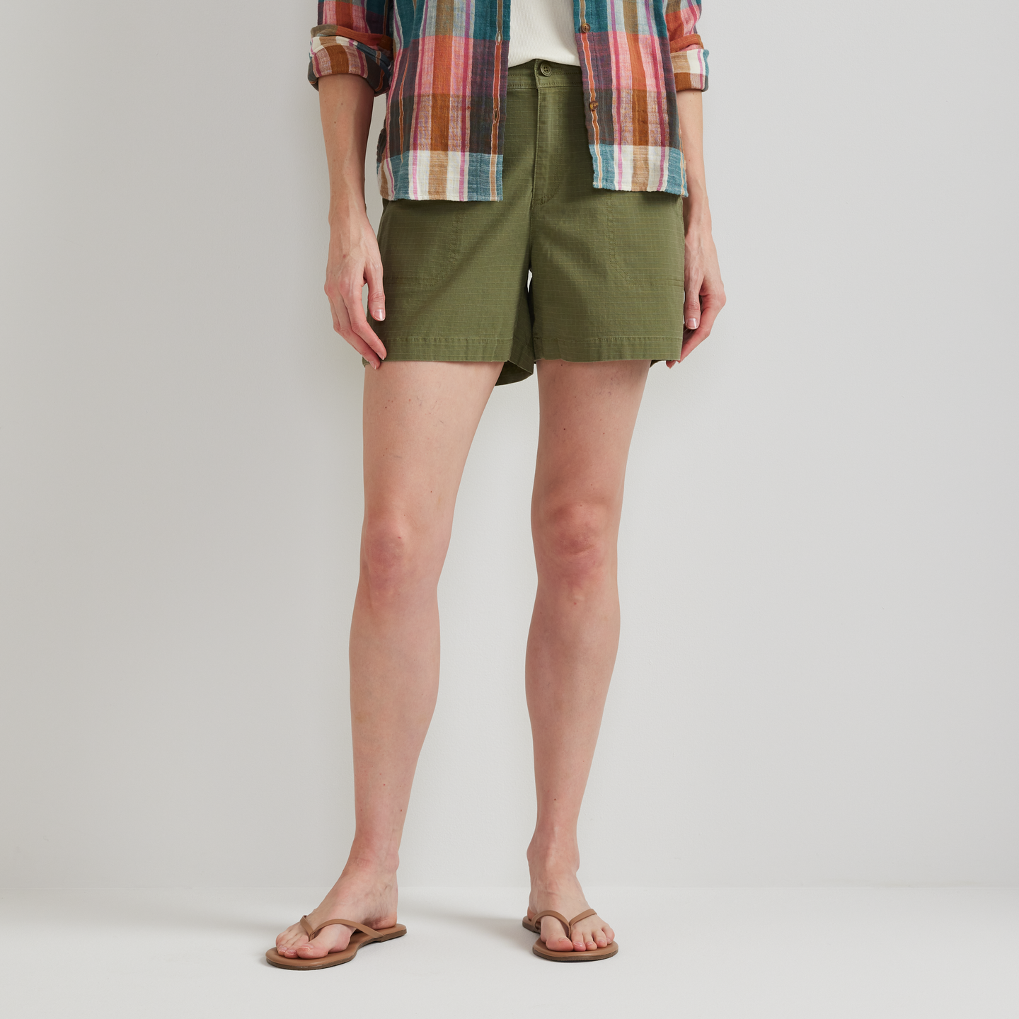 Women's Cotton Ripstop Shorts-Alder-Regular-C1