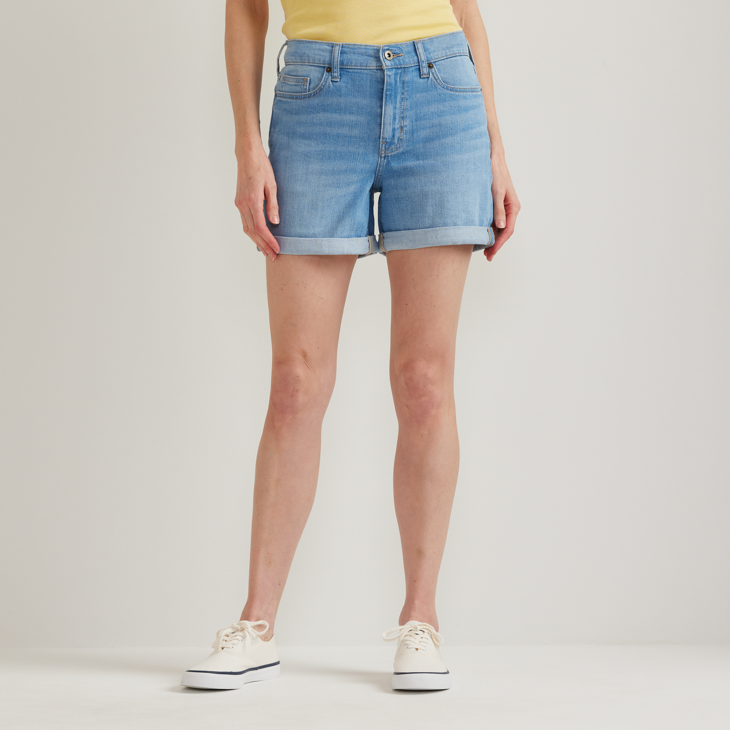 Women's Boyfriend Denim Shorts-Cascade-Regular-C1