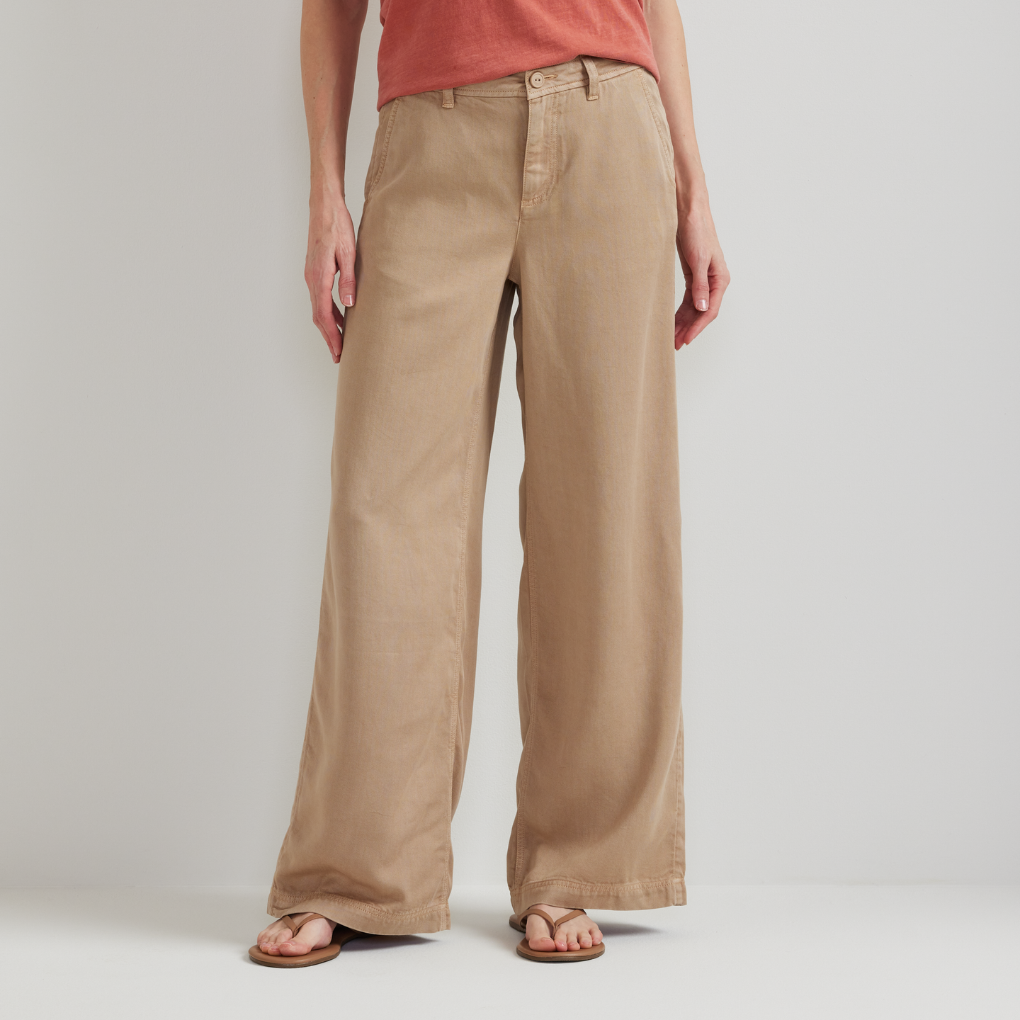 Women's Casual Camp Pants-Tan-Regular-C1