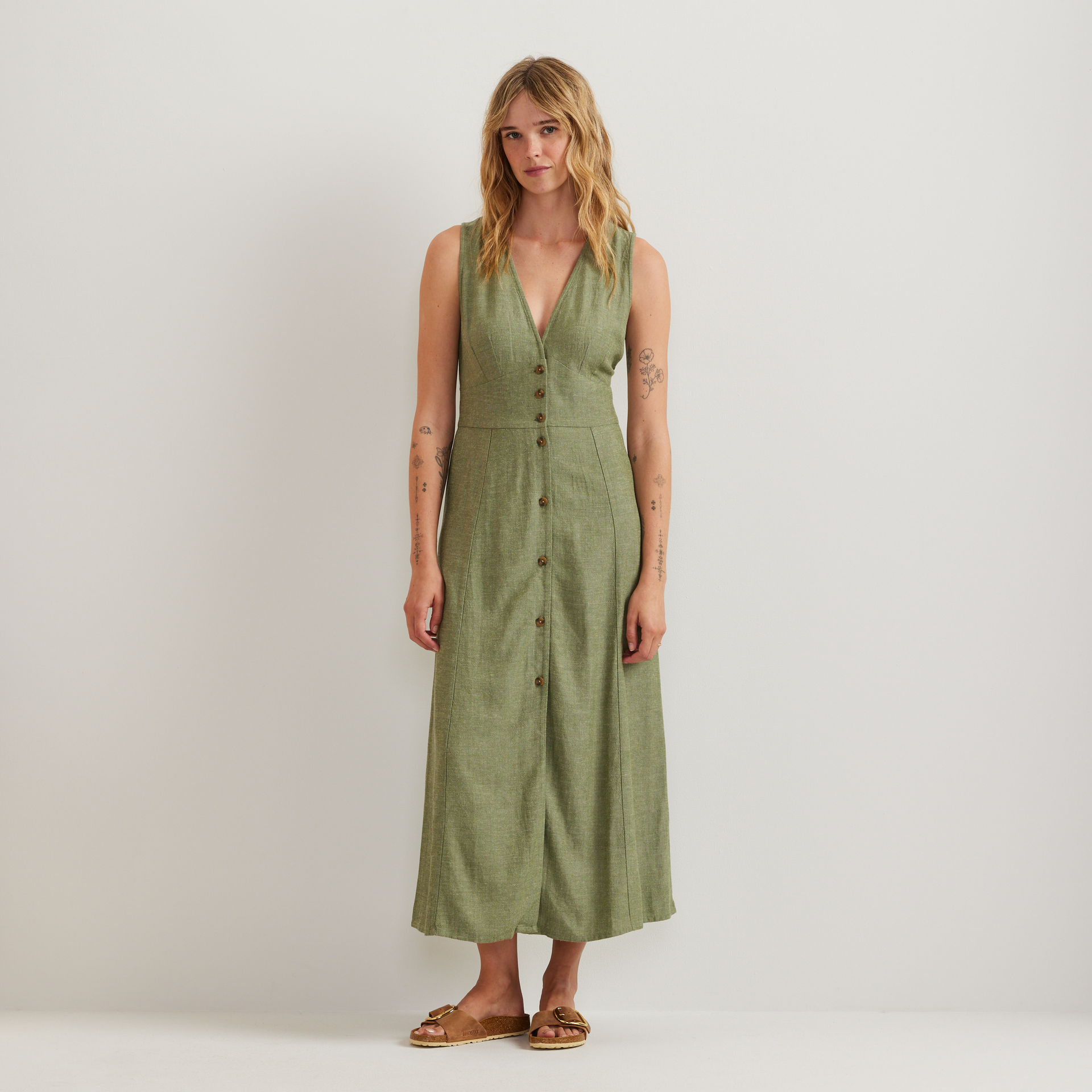 Eddie Bauer Women's Button Front Sl Midi Dress Eddie Bauer Women's Button Front Sl Midi Dress