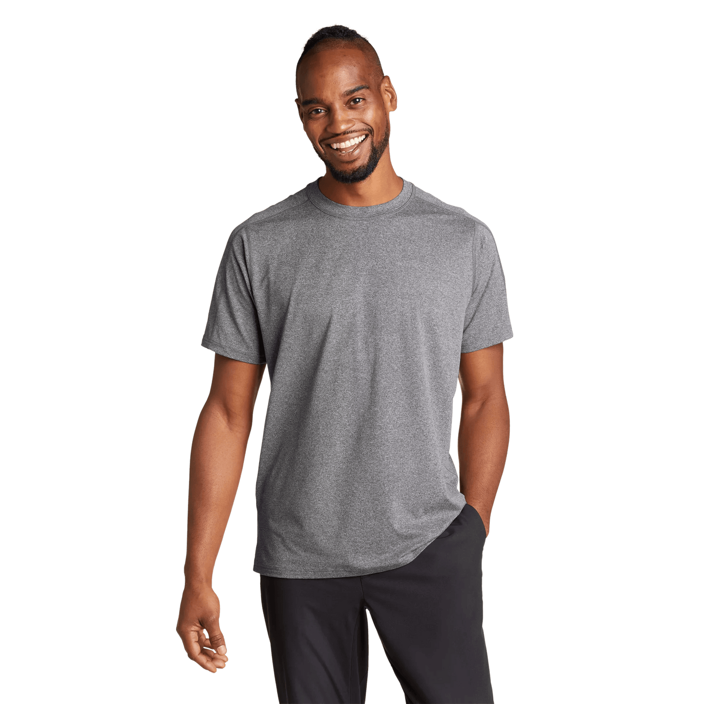 Men's Mountain Trek Short-Sleeve T-Shirt-Med Htr Gray-Regular-13