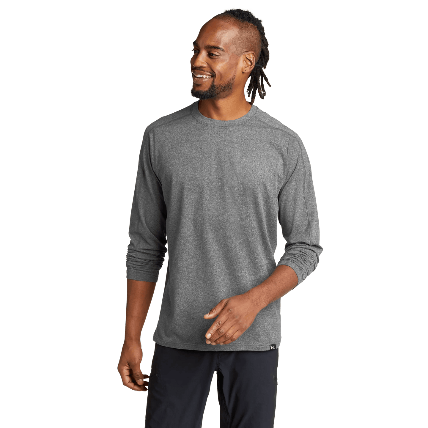 Men's Mountain Trek Long-Sleeve Shirt-Med Htr Gray-Regular-2