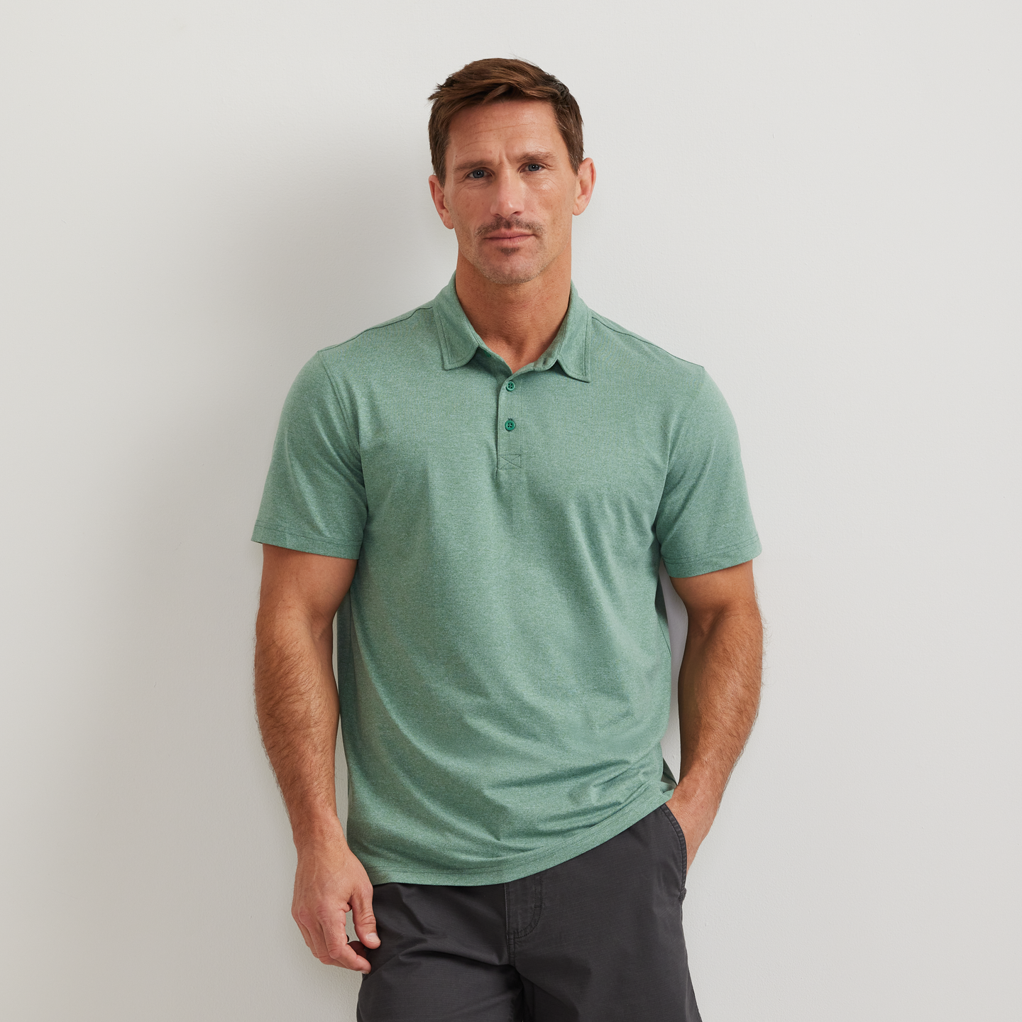 Men's Mountain Trek 2.0 Polo-Vibrant Green-Regular-C1