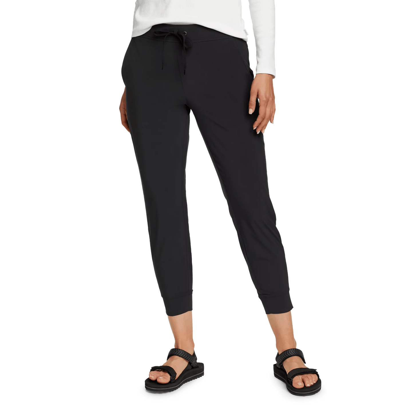 Women's Departure Stretch Mid-Rise Joggers-Black-Regular-3